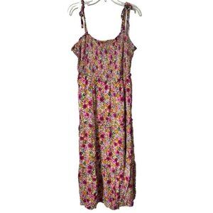 Draper James Women's Tiered Maxi Dress Multicolor XL Floral Adjustable Straps